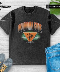 Premium Oklahoma State Cowboys vintage arena fade washed t-shirt featuring a classic design and soft fabric.