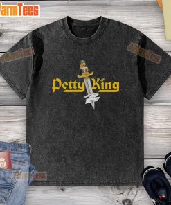 Premium Petty King Knife logo on a washed t-shirt, showcasing stylish design and comfortable fit for knife enthusiasts.