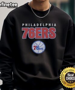 Premium Philadelphia 76ers throwback sweatshirt featuring retro design and team logo, perfect for fans and casual wear.