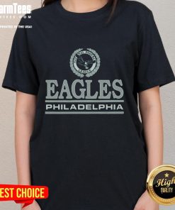 Premium Philadelphia Eagles Crest Ladies Tee featuring the team logo and stylish design for female fans.