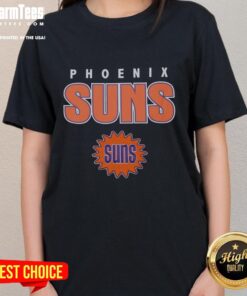 Premium Phoenix Suns Throwback Ladies Tee featuring vintage design and vibrant team colors for stylish fans.