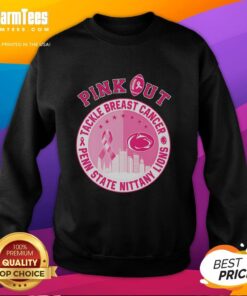 Premium Pink Out tackle breast cancer Penn State Nittany Lions sweatshirt, showcasing team spirit and support for a cause.