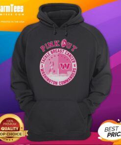 Premium Pink Out Tackle Breast Cancer Washington Commanders Hoodie showcasing team spirit and support for breast cancer awareness.