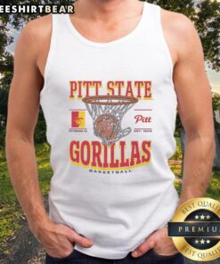 Premium Pittsburg State Gorillas Game Time tank top featuring vibrant colors and team logo, perfect for game day attire.