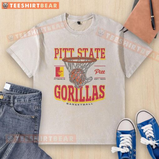 Alt Text: Premium Pittsburg State Gorillas Game Time washed t-shirt in vibrant colors, perfect for fans and casual wear.