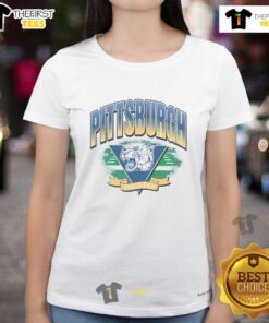 Premium Pittsburgh Panthers Vintage Arena Fade Ladies Tee in stylish design, perfect for fans and casual wear.
