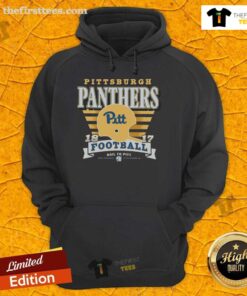 Alt Text: Premium Pittsburgh Panthers Vintage Stripe Splash Hoodie showcasing stylish stripes and team logo in a cozy design.
