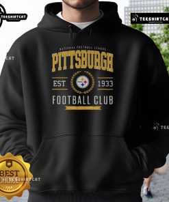 Premium Pittsburgh Steelers Football Club hoodie in black, featuring team logo and stylish design for fans.