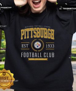 Premium Pittsburgh Steelers Football Club sweatshirt in black with team logo, perfect for fans and game day wear.