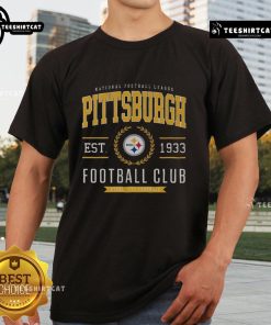 Premium Pittsburgh Steelers Football Club T-Shirt featuring team logo and colors, perfect for fans and game day apparel.