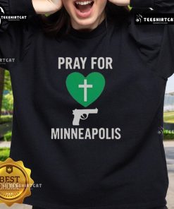 Alt Text: Premium Pray For Minneapolis Annunciation Catholic School Sweatshirt featuring a cozy design and vibrant school colors.
