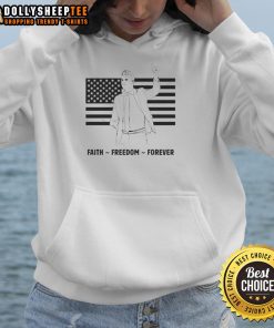 Alt Text: Premium R.I.P. Charlie Kirk Freedom Is Not Free flag hoodie showcasing a bold design in patriotic colors.