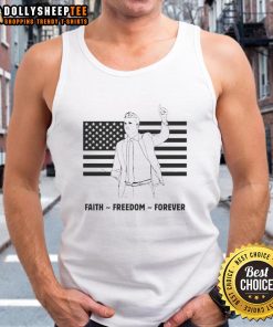 Premium R.I.P. Charlie Kirk Freedom Is Not Free flag tank top featuring bold graphics and a stylish design for freedom lovers.