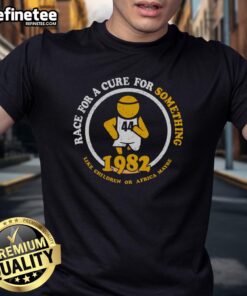 1982 Premium Race For A Cure T-Shirt featuring a vibrant design supporting children's health in Africa.
