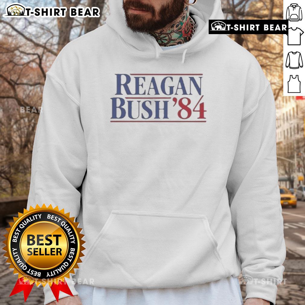 Premium Reagan Bush '84 Hoodie Premium Reagan Bush 84 Hoodie featuring a vintage design celebrating the 1984 presidential campaign.