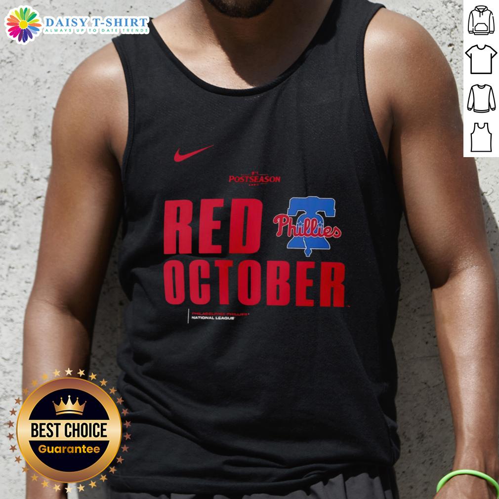 Premium Red October Philadelphia Phillies 2025 Mlb Postseason Tank Top Premium Red October Philadelphia Phillies 2025 MLB postseason tank top showcasing team spirit and style.
