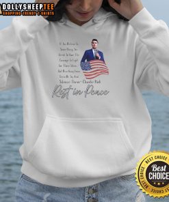 Premium Rememberence Patriot Charlie Kirk Rest In Peace Hoodie featuring a patriotic design for thoughtful remembrance.