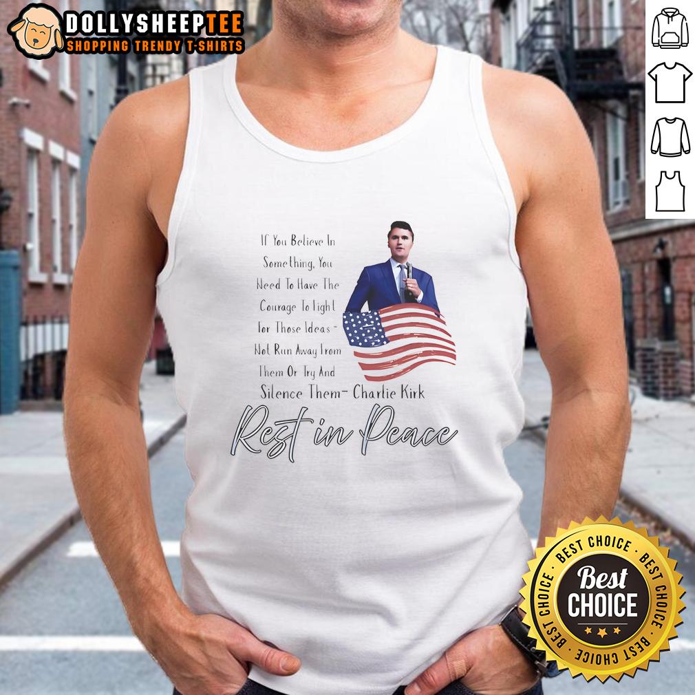 Premium Rememberence Patriot Charlie Kirk Rest In Peace Tank Top Premium Rememberence Patriot Charlie Kirk Rest In Peace tank top featuring a patriotic design for memorial tributes.