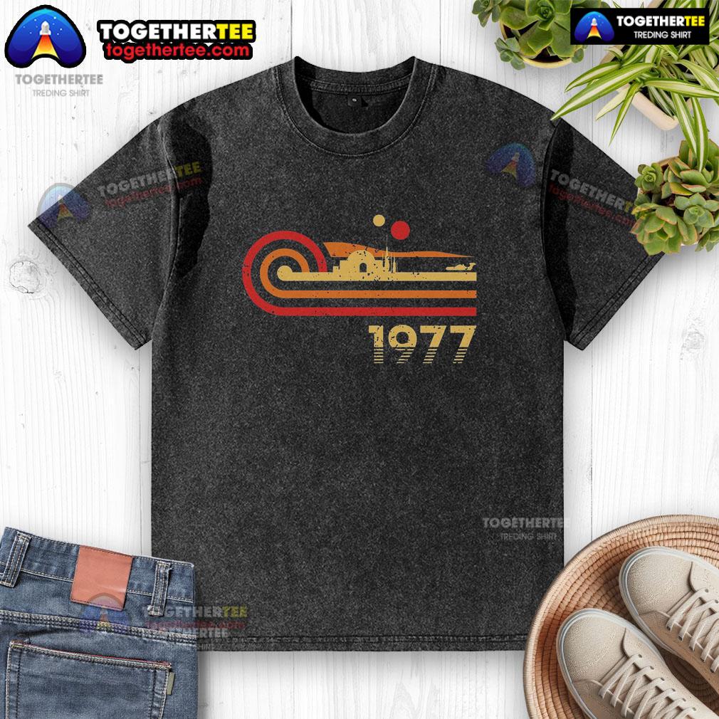 Premium Retro Vintage Desert Planet 1977 Washed T Shirt Premium Retro Vintage Desert Planet 1977 Washed T-Shirt featuring a unique graphic design and soft, comfortable fabric.