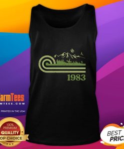 Premium Retro Vintage Forest Moon 1983 Tank Top featuring a unique graphic design and soft fabric for a classic look.