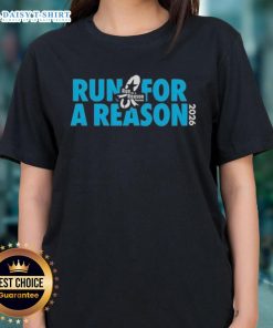 Premium Run For A Reason Houston 2026 Ladies Tee in vibrant colors, perfect for active women and running enthusiasts.