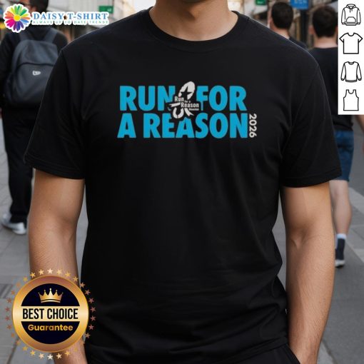Alt Text: Premium Run For A Reason Houston 2026 T-Shirt featuring a vibrant design, perfect for runners and event participants.