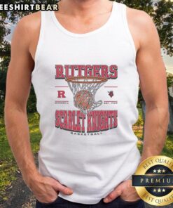 Alt Text: Premium Rutgers Scarlet Knights Game Time Tank Top in red, perfect for game day and showing team spirit.