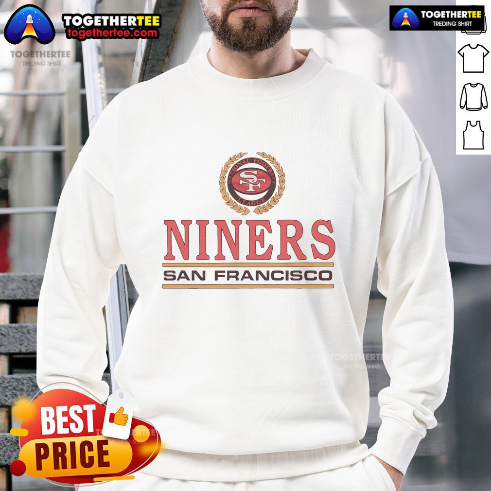Premium San Francisco 49Ers Crest Sweatshirt Alt Text: Premium San Francisco 49ers crest sweatshirt featuring the team's logo and comfortable design for fans.