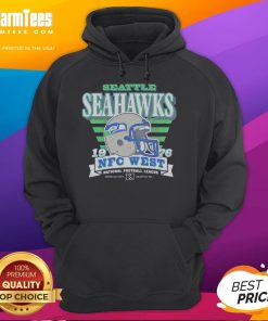 Premium Seattle Seahawks 1976 NFC West hoodie featuring team logo, perfect for fans of the National Football League.