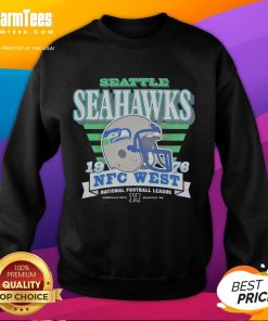 Premium Seattle Seahawks 1976 NFC West NFL sweatshirt showcasing team's classic logo and vintage design.