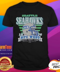 Premium Seattle Seahawks 1976 NFC West NFL T-shirt featuring vintage design and team logo, perfect for fans and collectors.