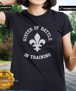 Premium Sister of Battle in Training Ladies Tee featuring a stylish design for female gamers and Warhammer enthusiasts.