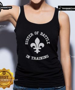 Premium Sister of Battle in Training tank top showcasing a bold design for tabletop gamers and Warhammer enthusiasts.