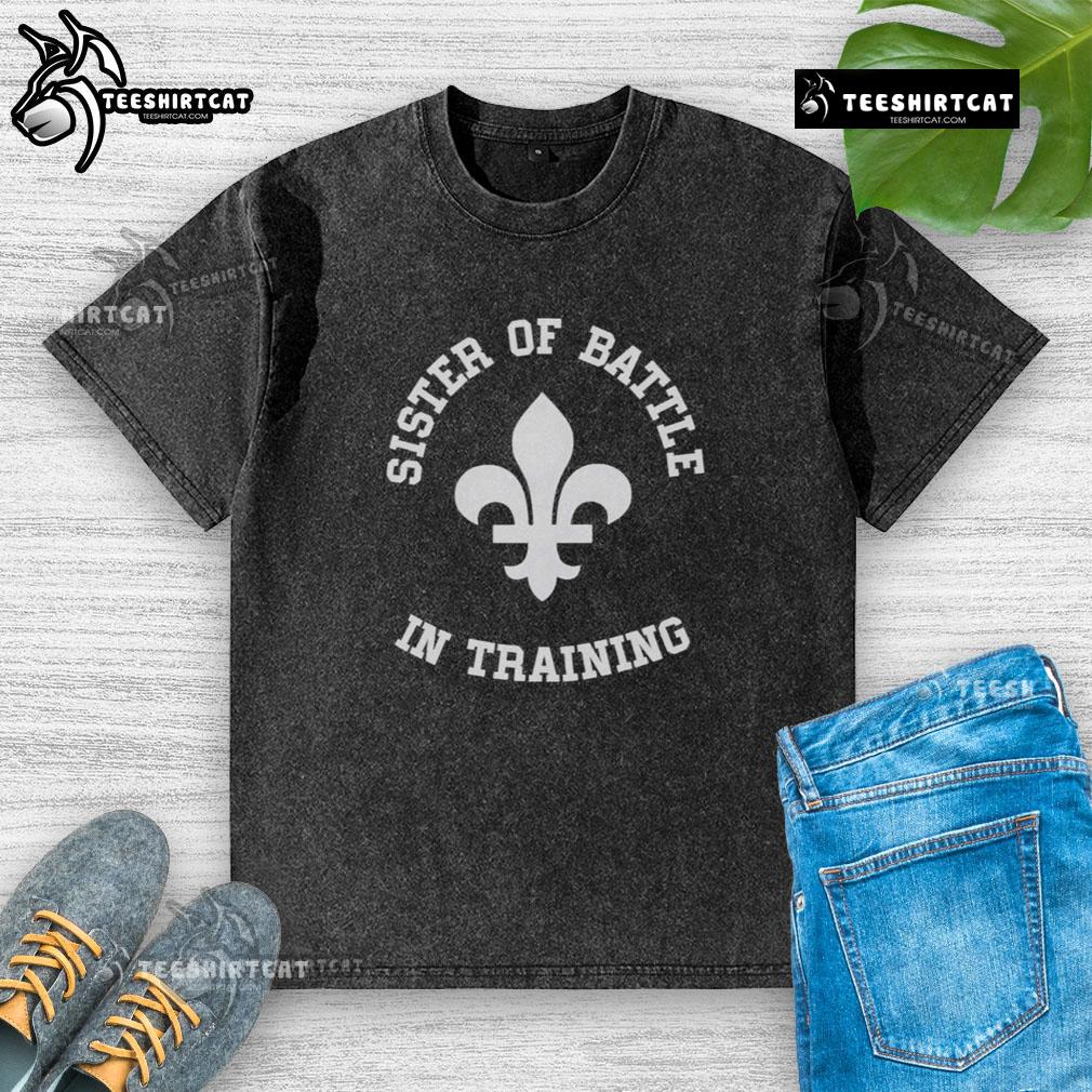 Premium Sister Of Battle In Training Washed T Shirt Premium Sister of Battle in Training Washed T-Shirt featuring a stylish design for tabletop gaming enthusiasts.