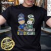 Alt Text: Premium Snoopy and Charlie Brown Milwaukee Brewers x Green Bay Packers skyline T-shirt for sports fans