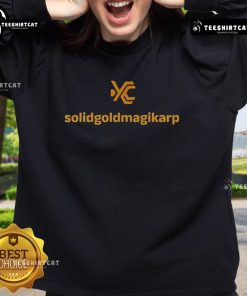 Alt Text: Premium Solid Gold Magikarp logo sweatshirt featuring a vibrant design, perfect for Pokmon fans and collectors.