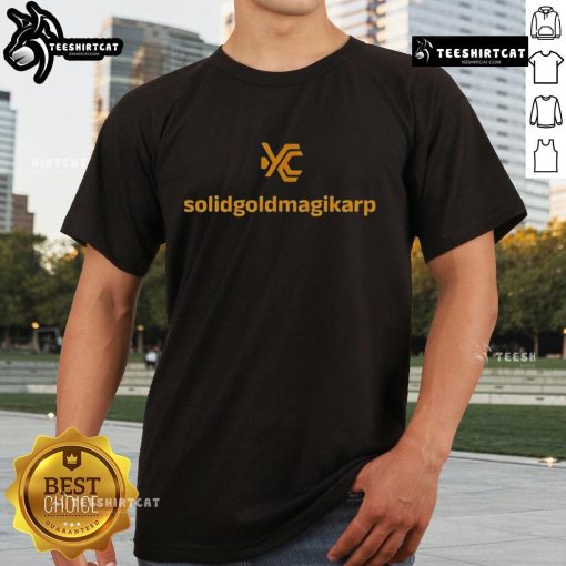 Premium Solidgoldmagikarp Logo T-Shirt featuring vibrant design and high-quality fabric, perfect for Pokmon fans.