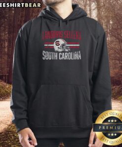 Alt Text: Premium South Carolina Gamecocks Lanorris Sellers Football Helmet Hero Hoodie in black, perfect for fans and athletes.