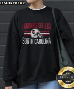 Alt Text: Premium South Carolina Gamecocks Football Lanorris Sellers Helmet Hero Sweatshirt, featuring bold team graphics and comfortable design.