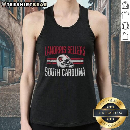 Premium South Carolina Gamecocks Football Lanorris Sellers Helmet Hero Tank Top for fans and athletes.