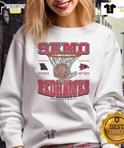 Alt Text: Premium Southeast Missouri State Redhawks game time sweatshirt in vibrant red, perfect for fans and game day attire.