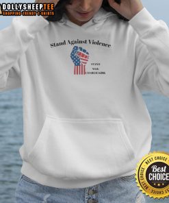 Alt Text: Premium Stand Against Violence hoodie featuring 'Stand with Charlie Kirk' slogan, promoting unity and advocacy.