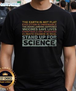 Premium Stand Up For Science T-Shirt featuring bold graphics and a comfortable fit, perfect for science advocates.