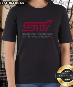 Premium STI Logo Subaru Technica International Ladies Tee, featuring a stylish design for Subaru enthusiasts.