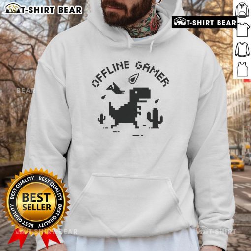 Premium T-Rex Dinosaur Game Hoodie for offline gamers, featuring a stylish design and comfortable fit.