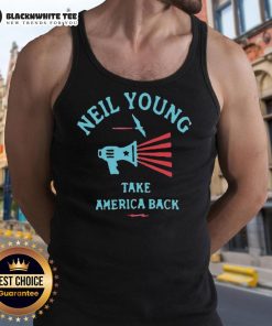 Premium Take America Back Neil Young tank top featuring bold graphics and a comfortable fit for music fans.