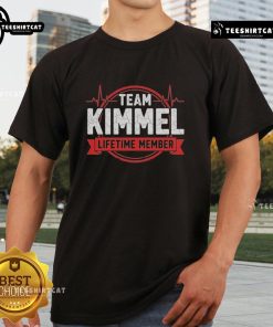Alt Text: Premium Team Kimmel Lifetime Member T-Shirt featuring bold design and high-quality fabric for loyal supporters.