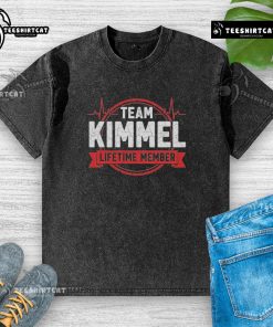 Premium Team Kimmel Lifetime Member washed t-shirt in soft fabric, perfect for casual wear and loyal fans.