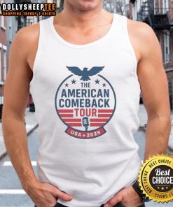 Premium Charlie Kirk tank top from The American Comeback Tour USA 2025, featuring bold graphics and a stylish design.