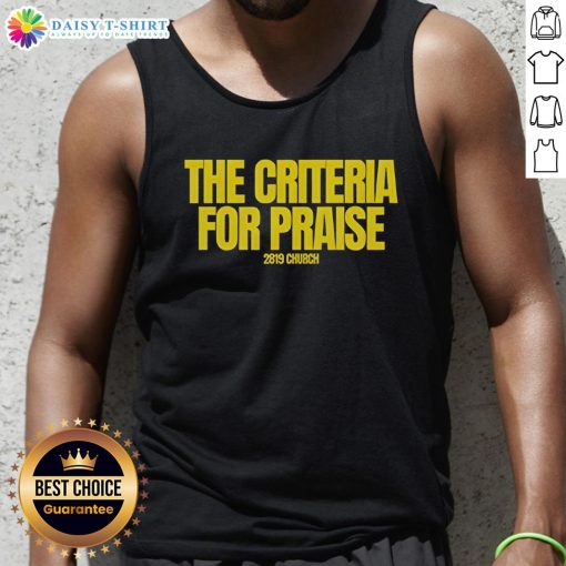 Premium The Criteria For Praise 2819 Church Tank Top in stylish design, perfect for casual wear and church gatherings.